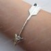 Bracelet-antique silver arrow bracelet,leather bracelet-Z030