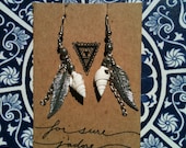 Sterling Silver Feather Earrings
