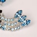 Blue Sapphire Rhinestone Comet Earrings Celestial Shooting Star Galaxy Confirmed Juliana D and E 1950s Vintage Jewelry Collectable