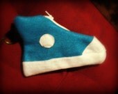 zip change purse (felt turquoise)