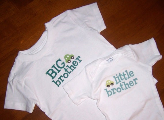 Baby Boy Little Brother Onesie Big Brother Shirt Bodysuit Set Infant Boy Baby Shower Gift Set Newborn 3m 6m 9m 12m 18m - 4T