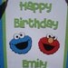 Sesame Street Birthday Sign-Elmo, Cookie Monster-Happy Birthday Door Sign
