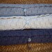 Set of 3 Table Mats/Place Mats - Pure cotton - Grey & Off white - Ready to ship - Many other color choices available
