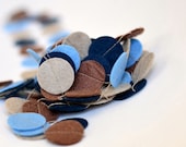 Baby boy nursery decor, baby shower, blue brown, 10ft, Felt garland