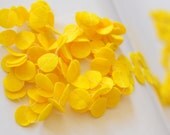 Bright home decor - Sunshine yellow garland - 10 feet - felt circle bunting