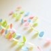 Eco children room decor - 10 feet -  Pastel yellow green blue pink