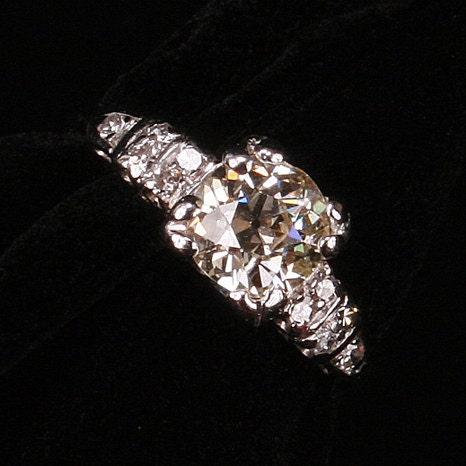 Platinum Diamond engagement ring--stunning  ON HOLD for STACY---please do not buy