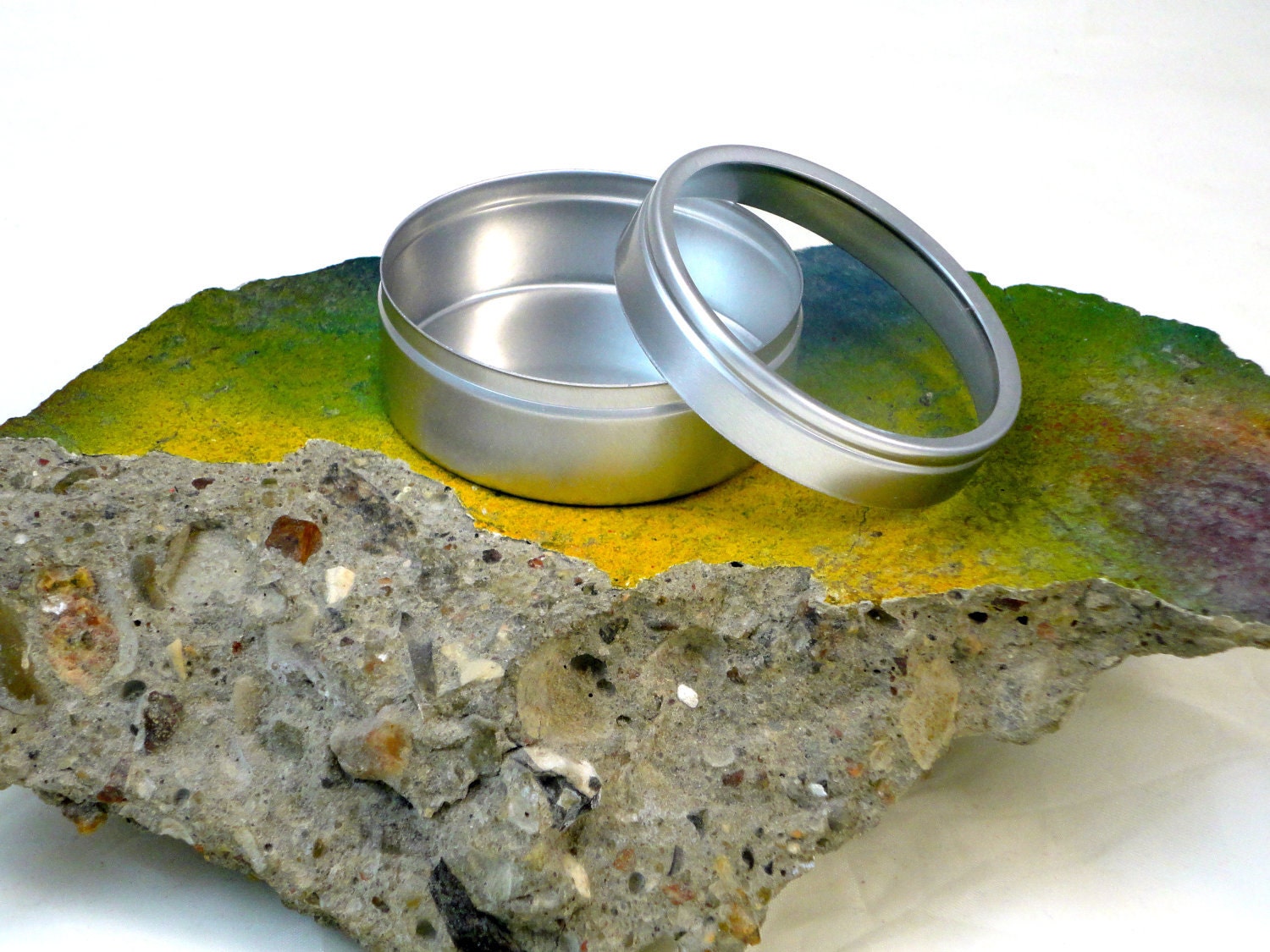 2oz Metal Tins with Clear View Tops for Candles, Cosmetics, Storage, Wedding Favors