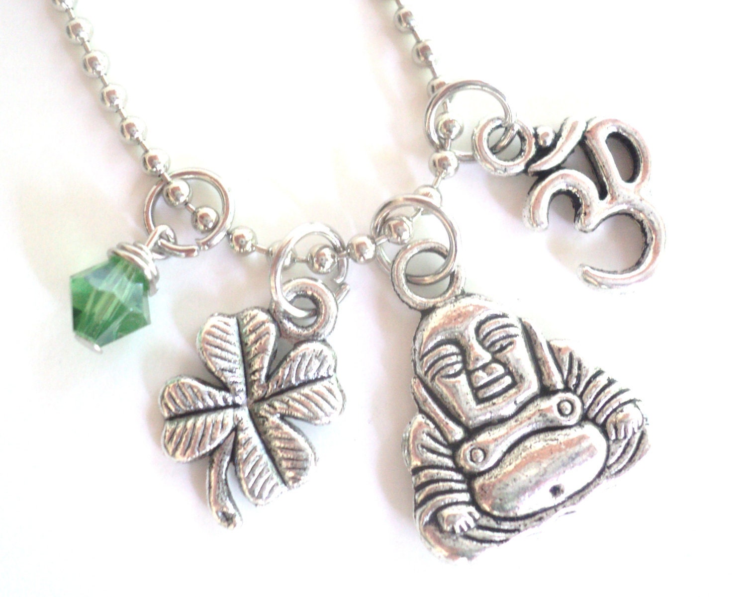 Buddha Necklace Good Luck Yoga Jewelry Om Zen Namaste Earthy Unique Gift Under 50 Item T8