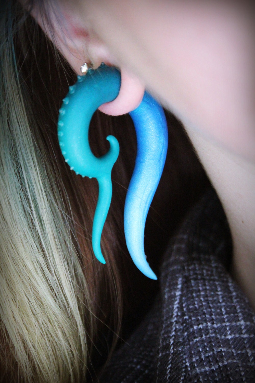 Custom Polymer Clay Spined Spiral Plug (Any Size, Any Color)