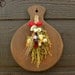 Rustic Wall Decor, Farmhouse Decor, Primitive Wooden Bread Board Wall Hanger with Safflowers and Country Dried Flowers 087