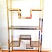 REDUCED - Milo Baughman Style Vintage Modern Brass Etagere Bookshelf Shelving Unit
