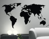 World Map Wall Decal Sticker World Country Atlas the whole world Vinyl Art
