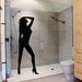SEXY NUDE NAKED Female Lady Girl Silhouette life size Wall Vinyl Sticker Decal almost 5 and 1/2 feet tall