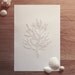 White Sea Coral, pinhole art poster, wall decor, A4
