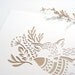 Little Fox, handmade papercut poster, white, brown, A4