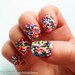 SALE Candy Sprinkles Nails, Bubblegum Gumball Artificial Short 3D Fingernails