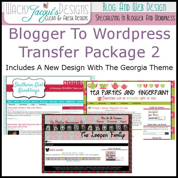Blogger To Wordpress Transfer Package 2