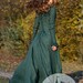 Medieval Renaissance Flax Linen Dress "Autumn Princess"