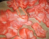 Coral Flower scarf-beige neutral watercolor-large wrap - SilkDuJour Coral Flower scarf-beige neutral watercolor-large wrap - SilkDuJour