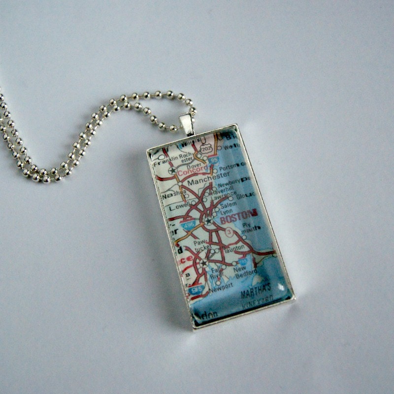 Custom Map Necklace