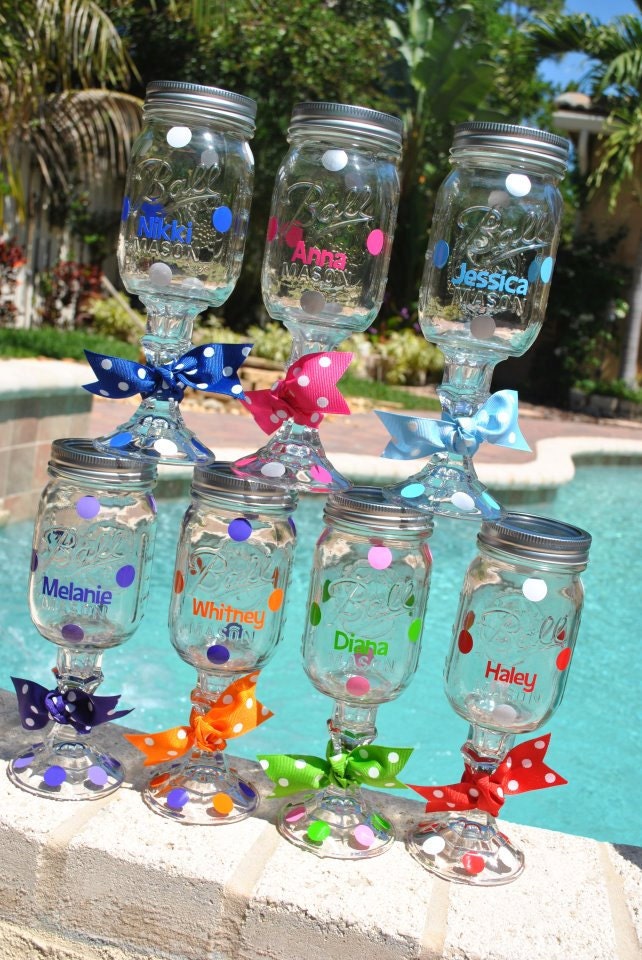 Redneck Wine glasses, personalized, bridal party or hostess gift