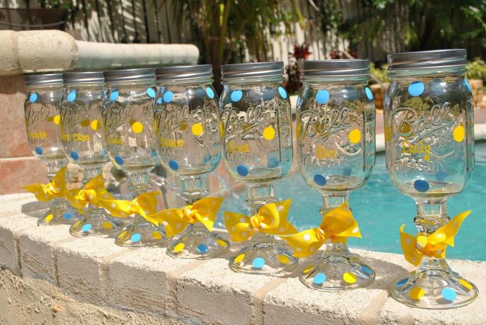 Redneck Wine glasses, personalized, bridal party or hostess gift