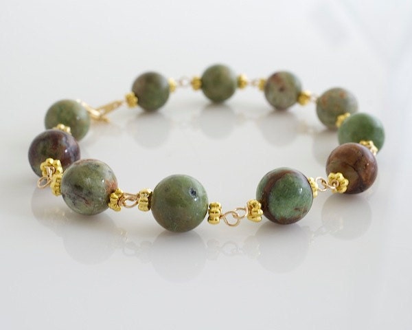 Green Opal Bracelet - Gemstone Bracelet - Bracelet