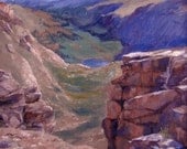Original oil painting impressionist realism "Colorado Rocks", Mount Evans Colorado 11 x 14