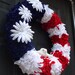 Patriotic Wreath, Red White and Blue