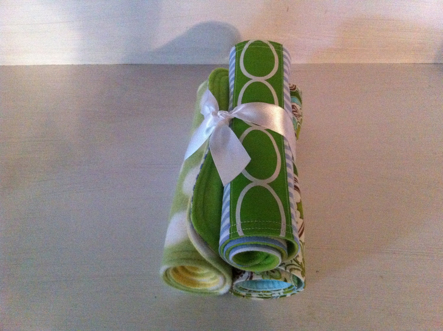 3 Piece Personalized Burp Cloth Set