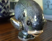 Blue Gill Fish Rock OOAK Hand Painted Sculpture