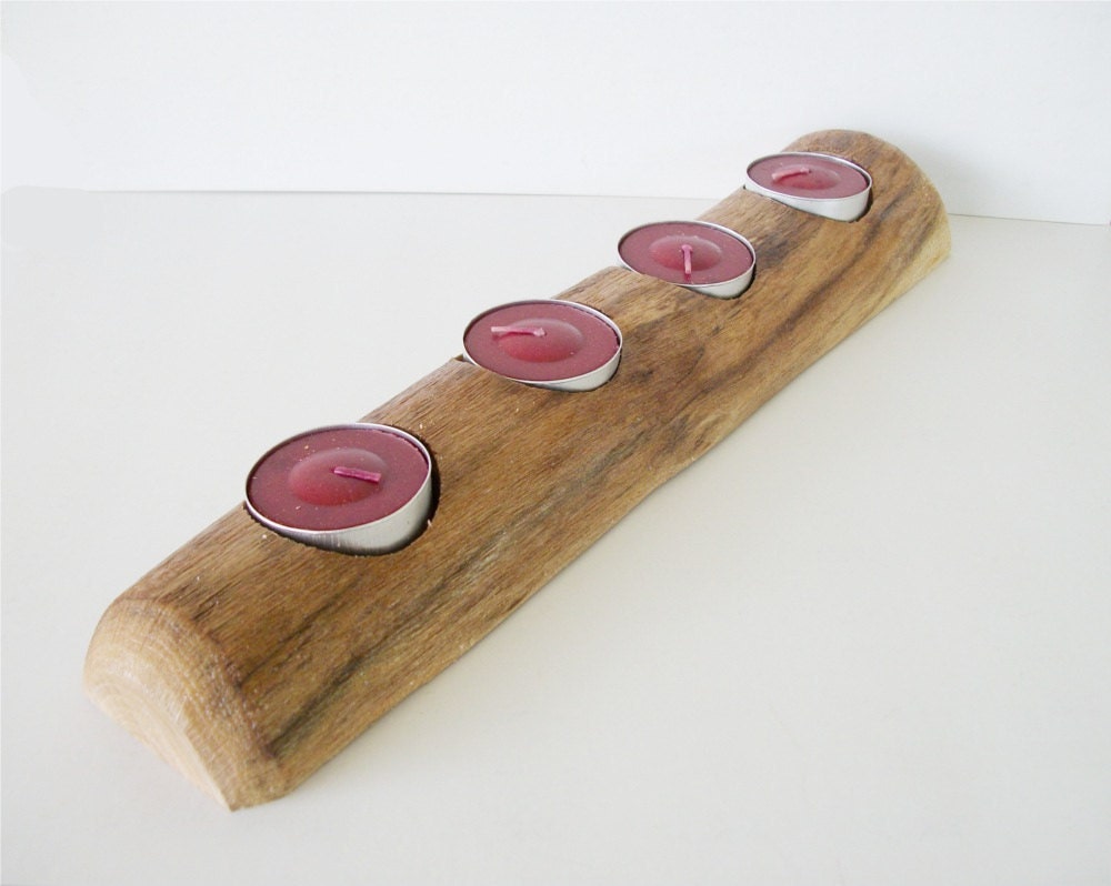 Rustic Tea Light Candle Holder Sassafras Tree Branch Log Tealight Holder Ready To ship