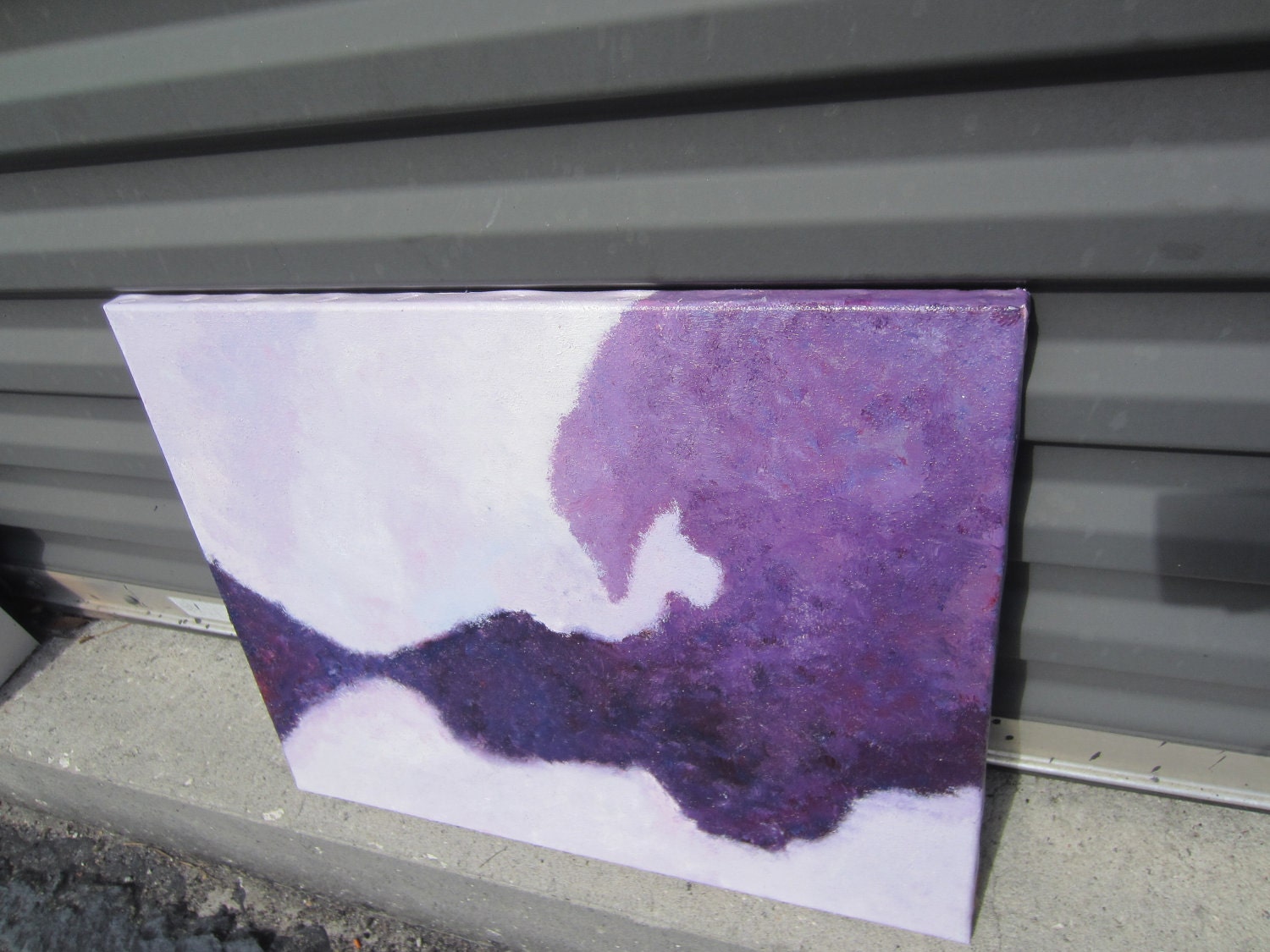 16"x20" abstract purple oil painting
