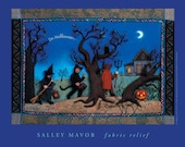 Halloween Poster fabric relief children's book art