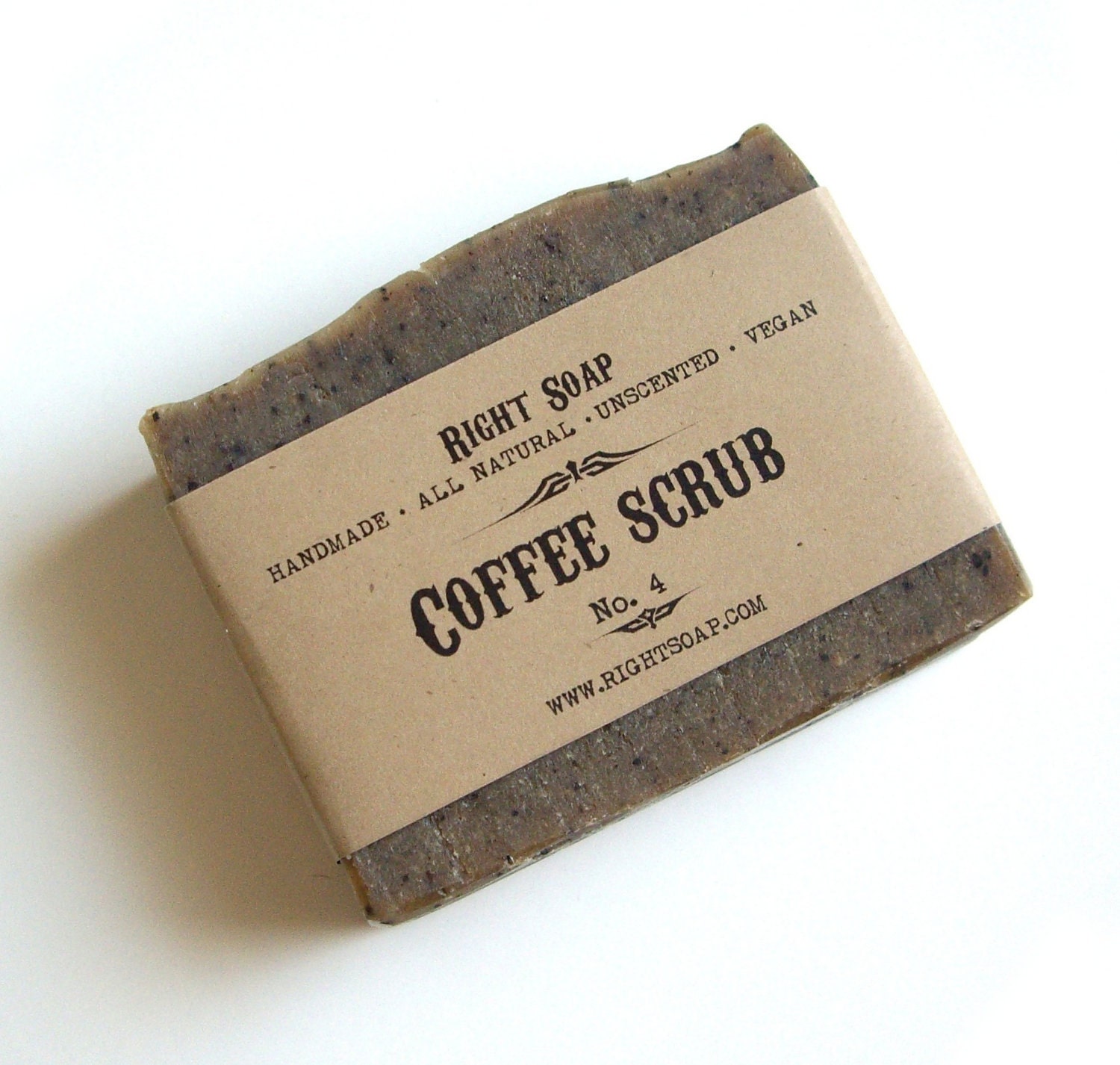 Coffee Scrub Soap - Exfoliating soap, Kitchen Soap, Vegan Soap, Unscented Soap, All Natural Soap - RightSoap