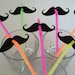 STACHE STRAWS (set of 10 in NEON)