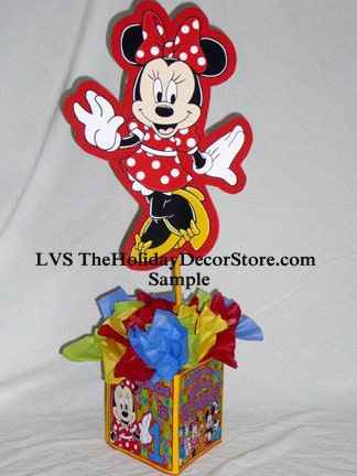 RED MINNIE Mouse - DIY small 12" Mickey Mouse Clubhouse Birthday Party Centerpiece