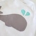 Whale Onesie Bodysuit - Gender Neutral Baby Clothing - Sizes Newborn to 12 Month