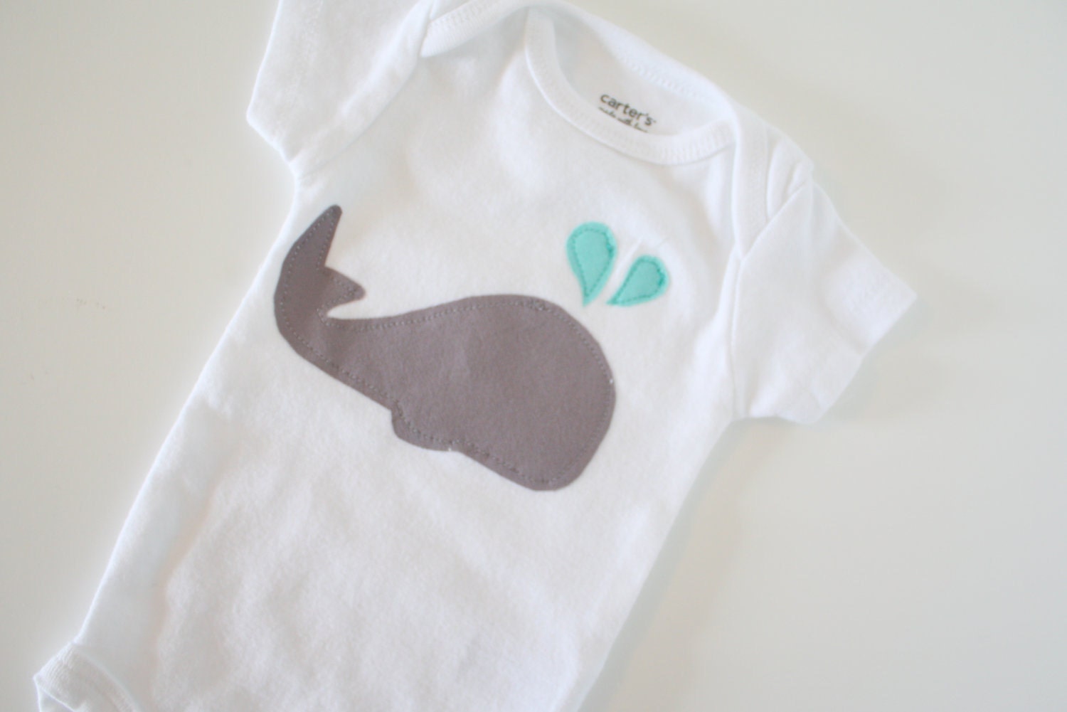 Whale Onesie Bodysuit - Gender Neutral Baby Clothing - Sizes Newborn to 12 Month