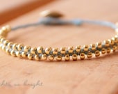 Woven Beaded Friendship Bracelet--BLUE