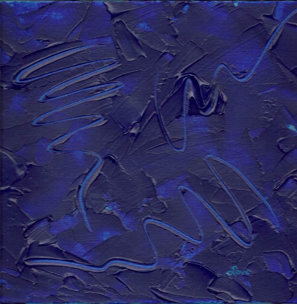 Original Acrylic - Jennifer Love Artwork Abstract Blue art painting Blue Palette  OOAK SFA EBSQ