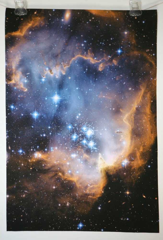 Astronomy Fabric Infant Stars Hubble Photograph on EQ Printable Cotton Fabric Sheet