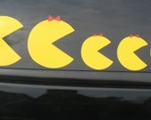 Pac Man Vintage Retro Car or Wall Vinyl Decal Family Set Better than Stick Figures
