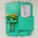 Mail organizer, shabby chic, floral vase, mail holder, key hooks, mail holder, wood, distressed, vintage, home decor,painted Aqua Blue