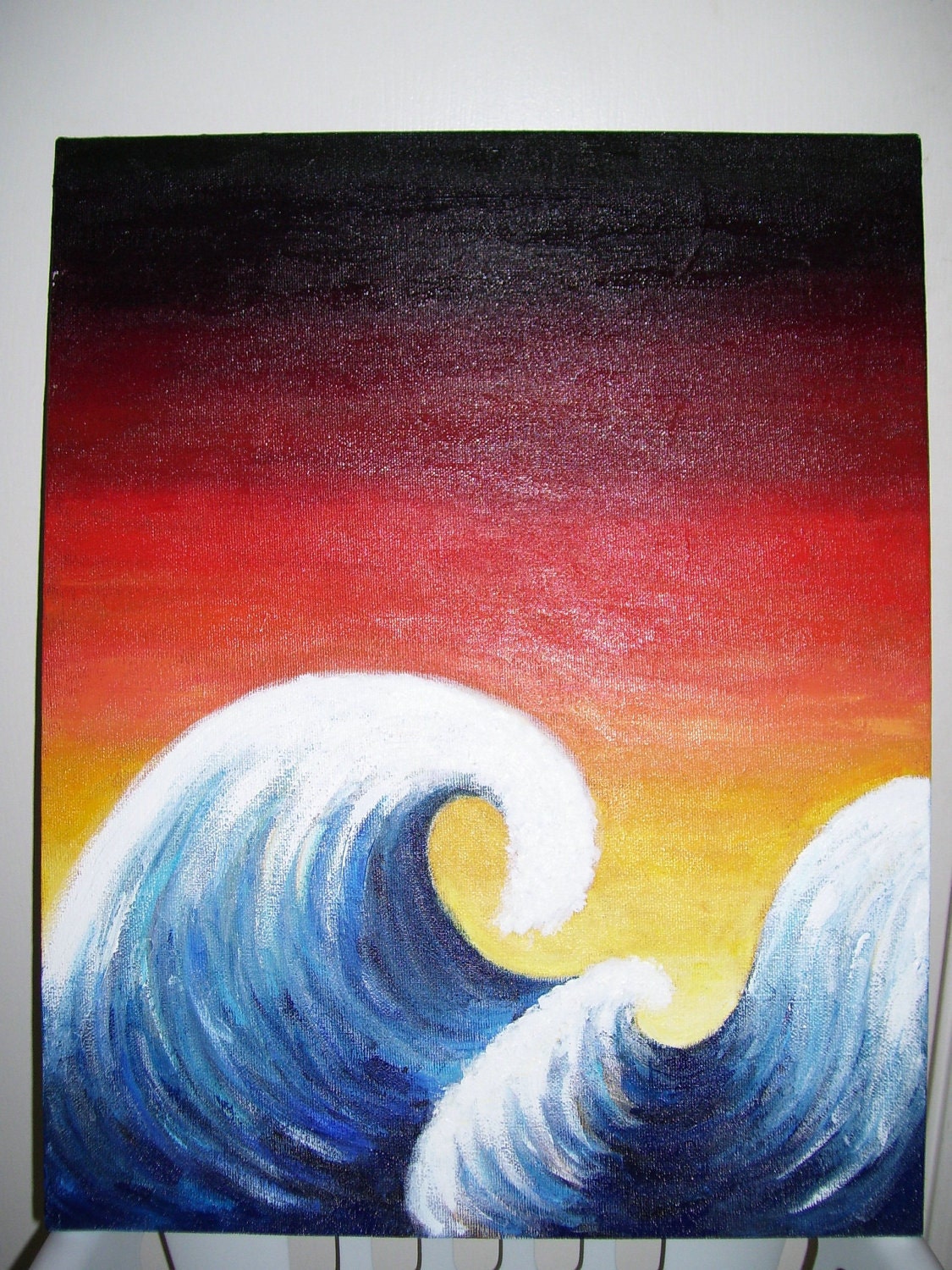 Cresting Wave Original Acrylic Painting