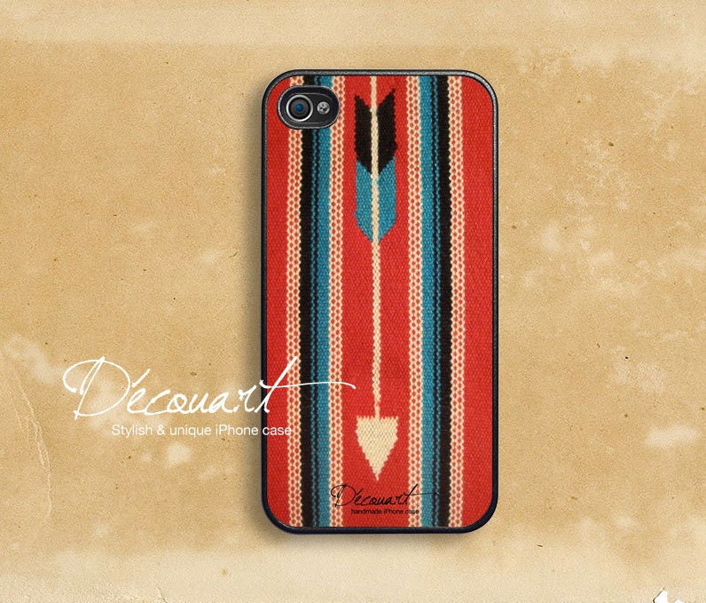 iPhone 5 case, Navajo iPhone 4 case, iPhone 4s case, case for iPhone 4, red navajo arrow B153