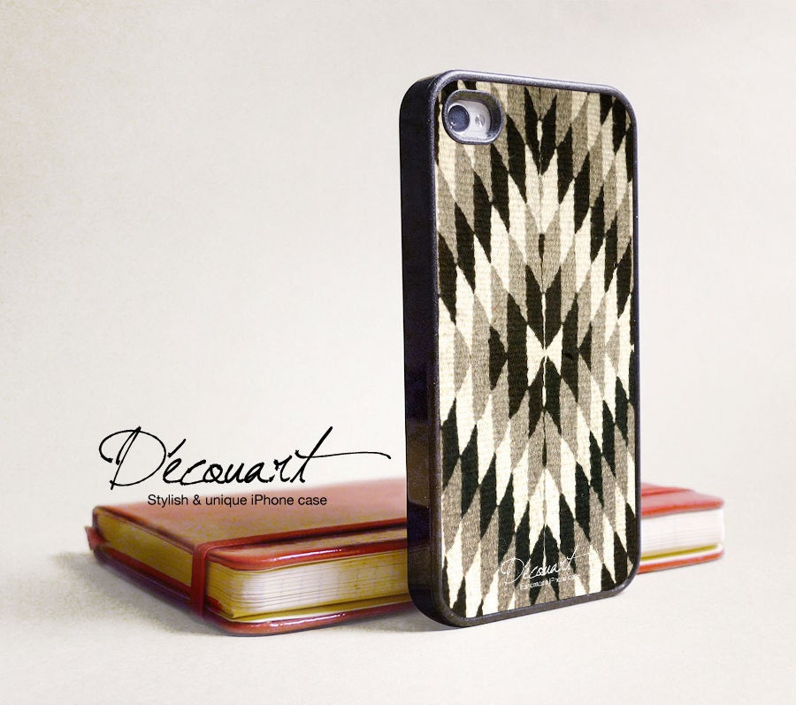iPhone 5 case, Navajo iPhone 4 case, iPhone 4s case, case for iPhone 4, black and white navajo B166