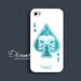 iPhone 5 case, Skull iPhone 4 case, iPhone 4s case, case for iPhone 4, tangerine, Skull and Ace W305