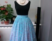 1950's inspired long gathered skirt